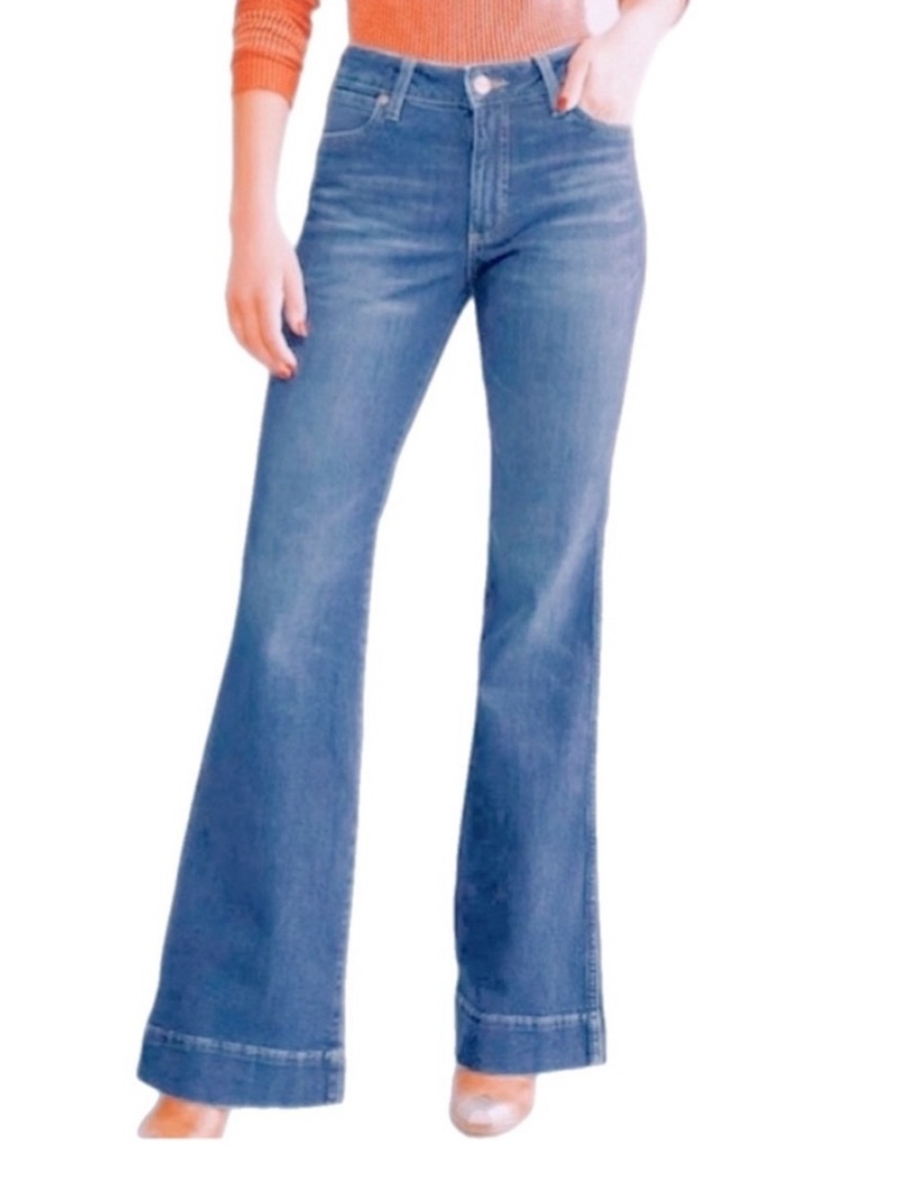 Wrangler Retro® High Rise Trouser Women’s Medium Blue Flare Jeans, 31X32